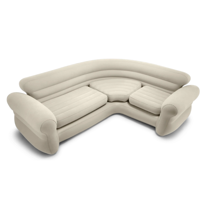Надуваем ъглов диван Intex, 257 x 203 x76 см , Бежов