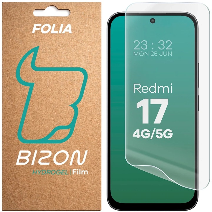 Folie protectie Bizon Film Hydrogel compatibila cu Xiaomi Redmi 17 5G / 4G, Transparent