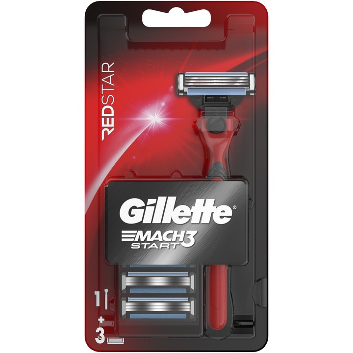 Комплект Gillette Mach3 Start 3: Самобръсначка + 2 резерви