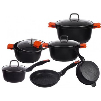 Set oale 10 piese Berlinger Haus BH-1111 Granit Diamond Line, aluminiu forjat, 3 straturi marmura Set oale 10 piese Berlinger Haus BH-1111 Granit Diamond Line, aluminiu forjat, 3 straturi marmura