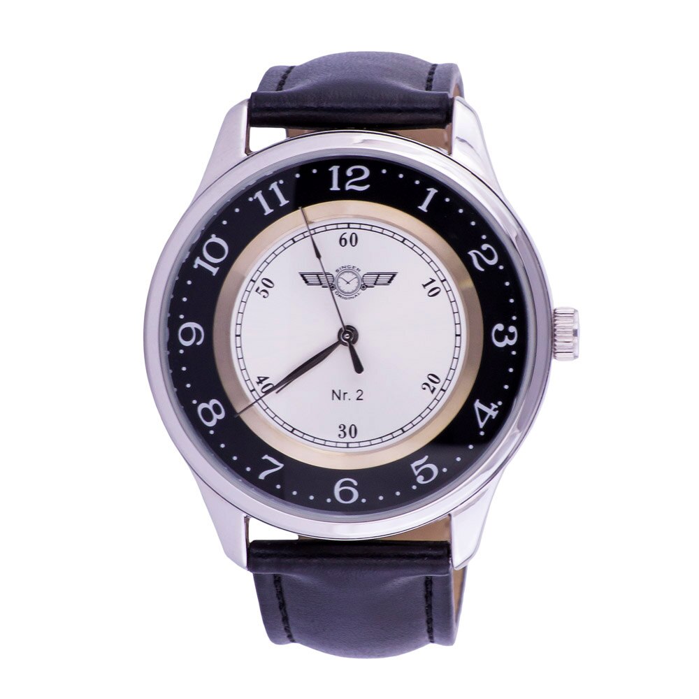 Ceas barbatesc, Singer, negru-argintiu