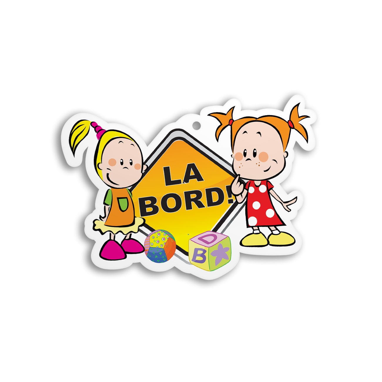 Semn auto Copii la bord pvc cu ventuza 15cm B0107