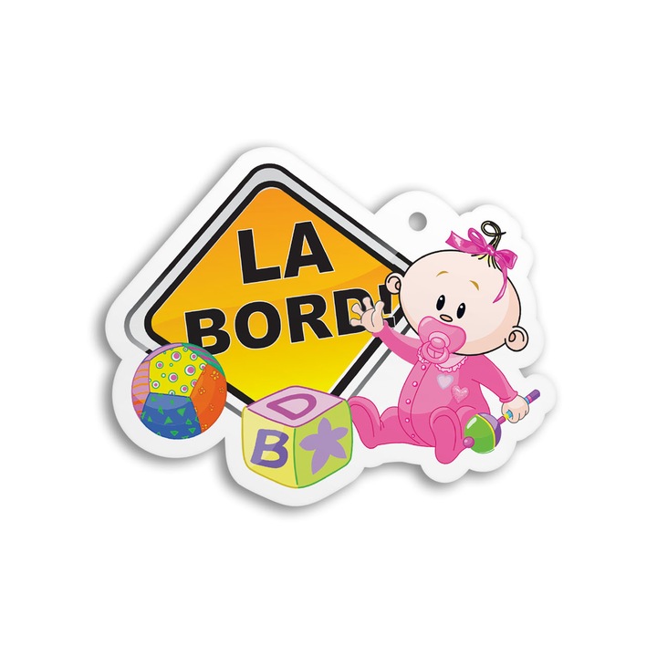 creative sign Autós tábla, Baby on board, PVC, tapadókoronggal, 15 cm, B0125