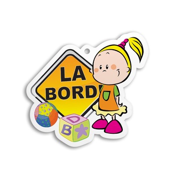 Semn auto Fetita la bord pvc cu ventuza 15cm B0123 Semn auto Fetita la bord pvc cu ventuza 15cm B0123