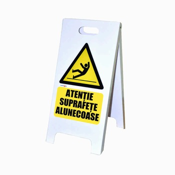 Indicator tip A semnalizare Podea umeda suprafete alunecoase, 60x35cmx2 fete Indicator tip A semnalizare Podea umeda suprafete alunecoase, 60x35cmx2 fete
