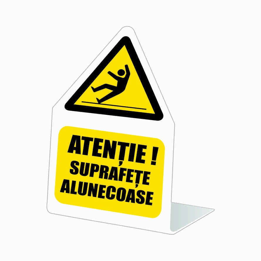 Indicator semnalizare Atentie! Suprafete alunecoase, 45x30x20cm