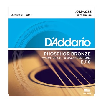 Corzi Chitara Acustica - Light - D'Addario EJ16 Corzi Chitara Acustica - Light - D'Addario EJ16