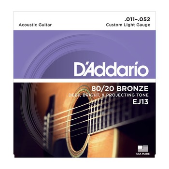 Corzi Chitara Acustica - Custom Light - D'Addario EJ13 Corzi Chitara Acustica - Custom Light - D'Addario EJ13