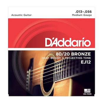Corzi Chitara Acustica - Medium - D'Addario EJ12 Corzi Chitara Acustica - Medium - D'Addario EJ12