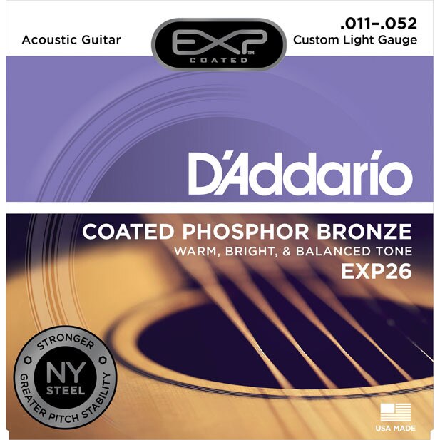 Corzi Chitara Acustica - Coated Custom Light - D'Addario EXP26