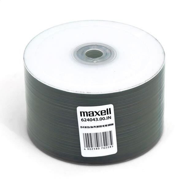 CD-R Maxell 700 Mb, 80 min, 52X, Alb Printabil Inkjet, set 50 buc ...