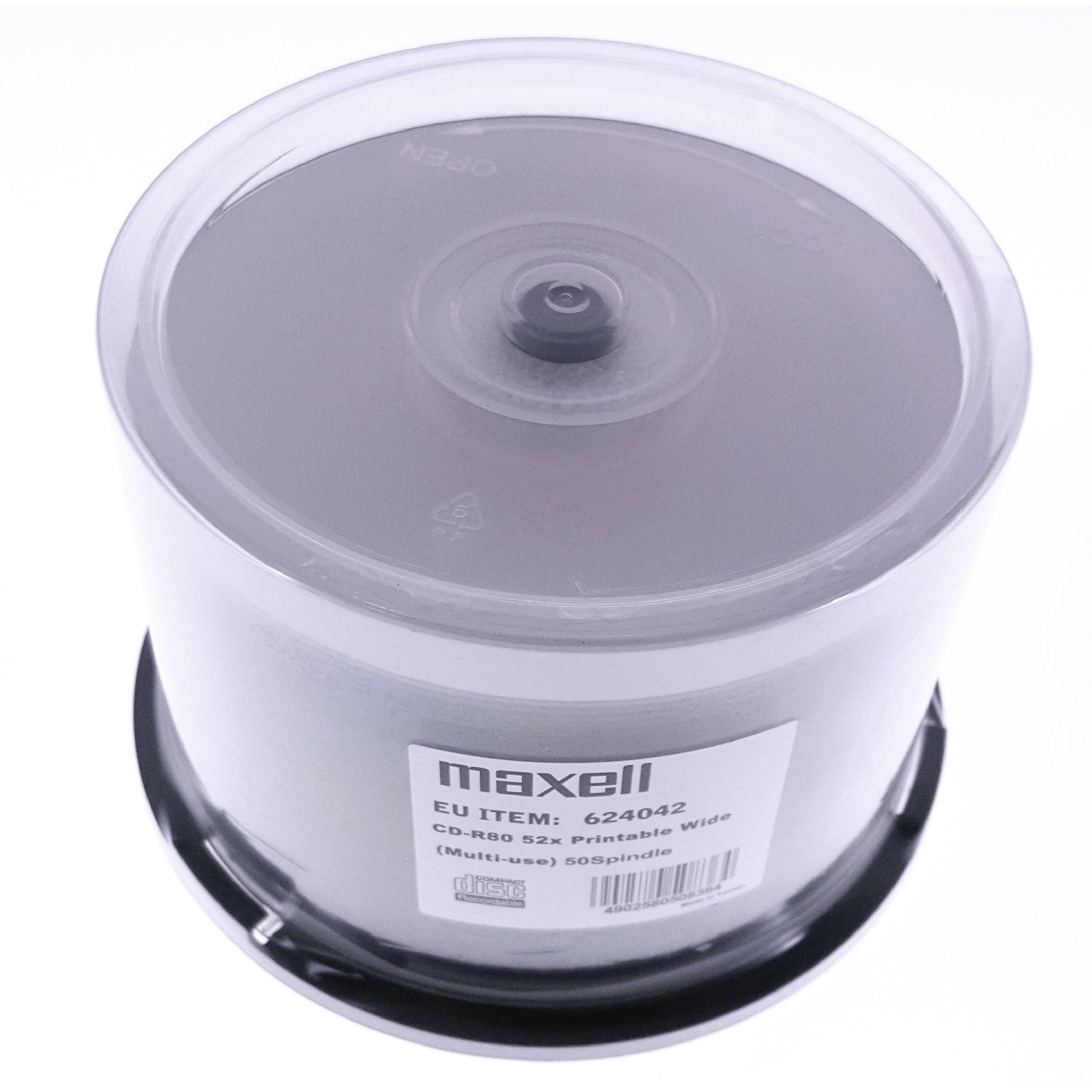 CD-R Maxell 700 Mb , 80 min , 52X , Alb Printabil Inkjet , Cake Box , 50 buc-624042.00.TW