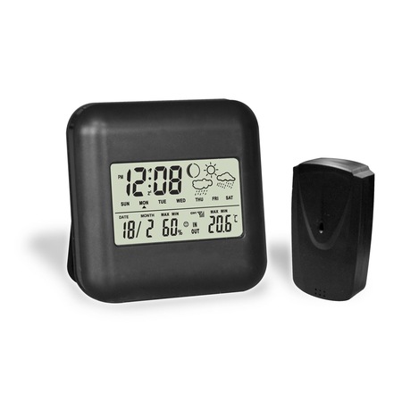Statie Meteo Fiesta Lcd Indoor Outdoor Wireless Black 42292 Fstt03 Emag Ro