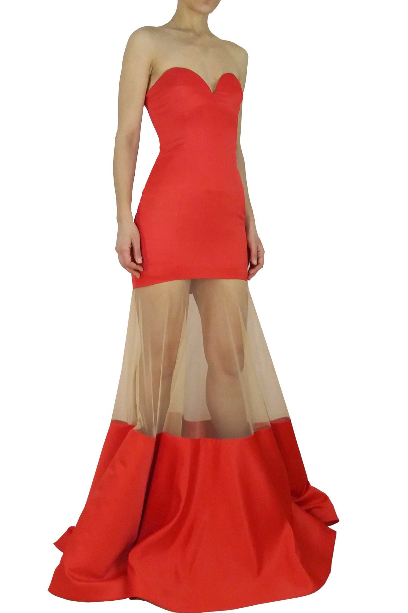 Rochie sirena, Milona Hristov, Rosu, 36 EU