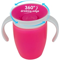 Cana premium Munchkin "Miracle 360° Cup", 6 luni +, culoare Roz