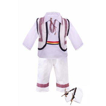 Costum traditional 5 piese de botez, baieti, dae100 Costum traditional 5 piese de botez, baieti, dae100