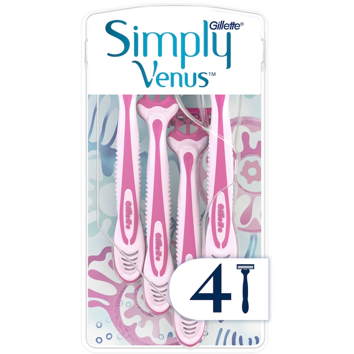 Gillette Simply Venus 3 Eldobható Női Borotva, 4 db