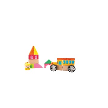 Set constructie autobuz scolar din lemn Set constructie autobuz scolar din lemn