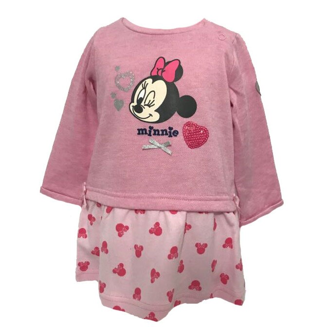 Rochita maneca lunga, roz, Minnie