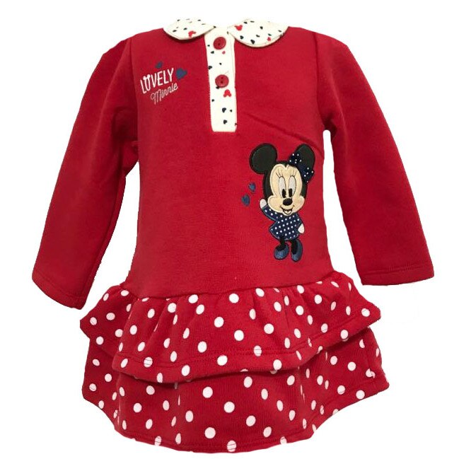 Rochita maneca lunga, Lovely Minnie Mouse, rosie