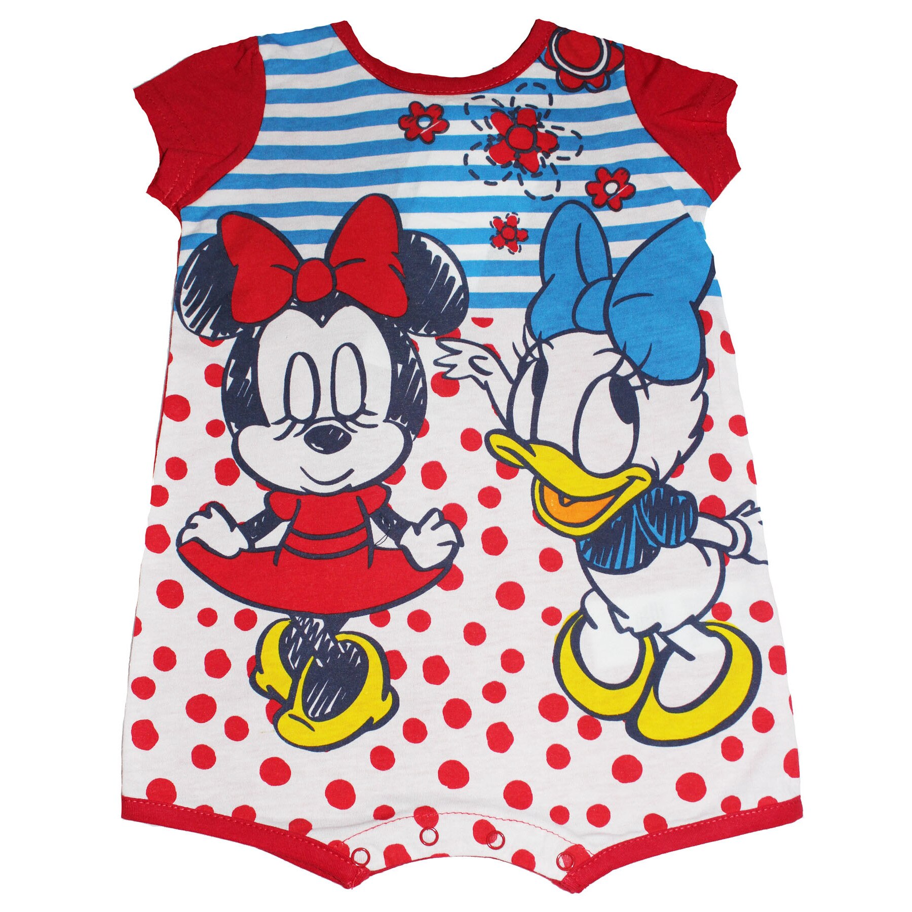 Salopeta vara, rosie, Minnie si Daisy-6luni (67cm)