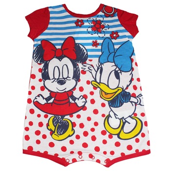 Salopeta vara, rosie, Minnie si Daisy-6luni (67cm) Salopeta vara, rosie, Minnie si Daisy-6luni (67cm)