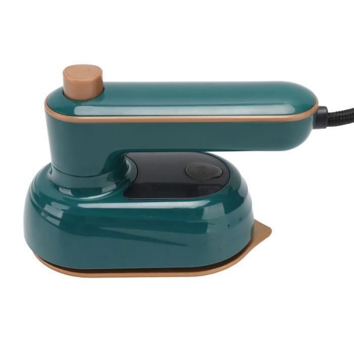 Fier de calcat portabil 261001NOBM65067, carcasa ABS, compact si usor, verde petrol/auriu