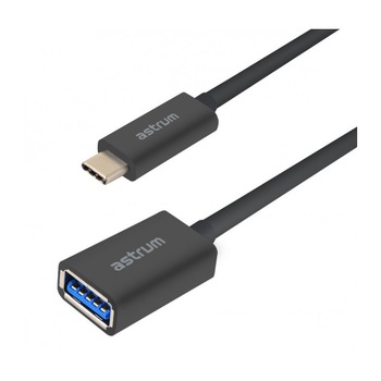 Cablu date USB Type-C 3.1 la USB 3.0 OTG Astrum UT600 Negru Cablu date USB Type-C 3.1 la USB 3.0 OTG Astrum UT600 Negru
