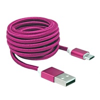 cablu sbox microusb  transfer rate up to 480 mbps braided cable amp metal connectors pc amp mac compatible length 1m color pink imagen 35_0_
0