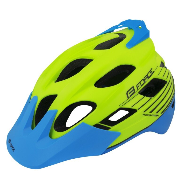 Casca Force Raptor MTB fluo/albastru S-M