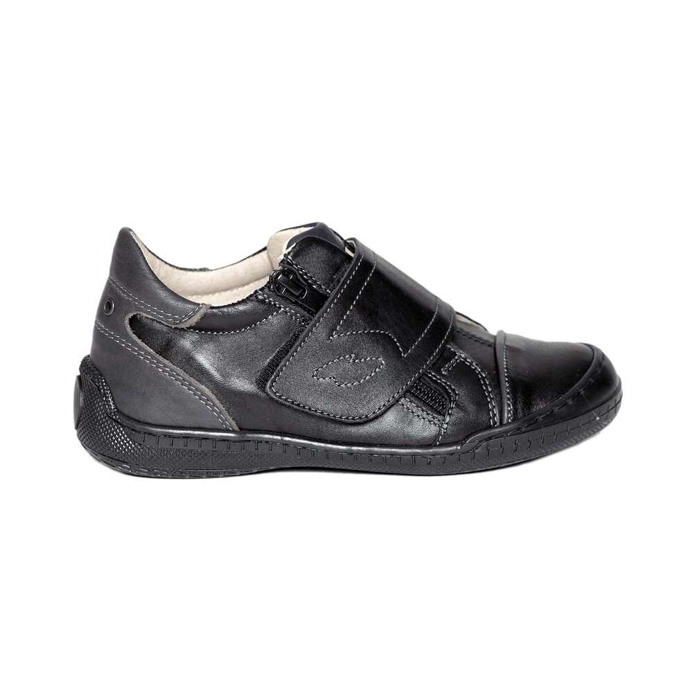 Pantofi baieti, PJ Shoes, negru