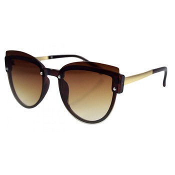 Ochelari de soare Dama Ochi de Pisica Maro - Auriu Ochelari de soare Dama Ochi de Pisica Maro - Auriu
