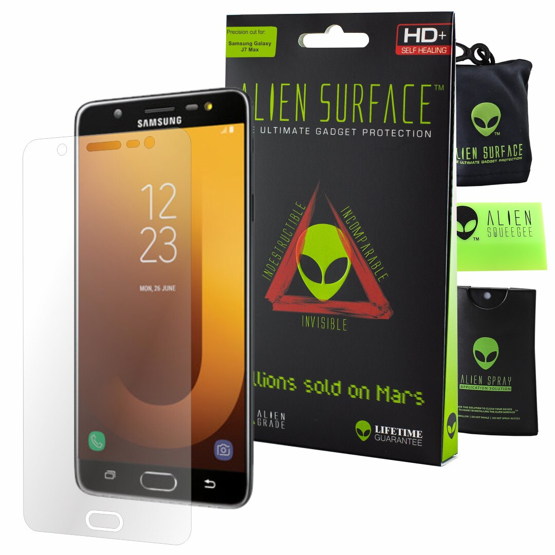 Folie Alien Surface HD, Samsung Galaxy J7 Max, protectie ecran + Alien Fiber cadou