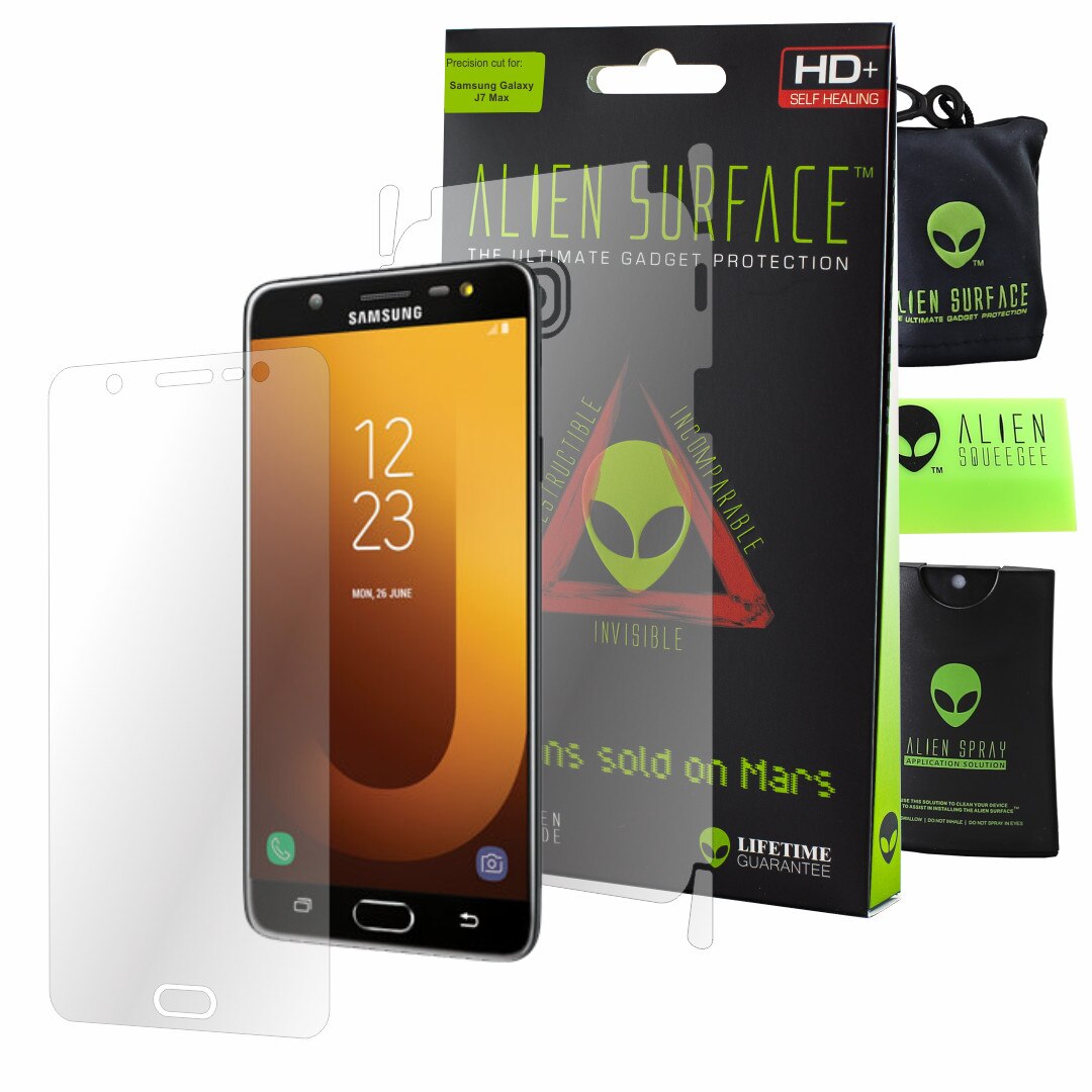 Folie Alien Surface HD, Samsung Galaxy J7 Max, protectie ecran, spate, laterale + Alien Fiber Cadou