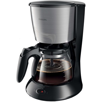 Cafetiera Philips Daily Collection HD7462/20, Sistem Anti-picurare, Sistem Aroma twister, Vas de sticla, 1000W, 1.2 l, 2-15 cesti, Negru si metalic Cafetiera Philips Daily Collection HD7462/20, Sistem Anti-picurare, Sistem Aroma twister, Vas de sticla, 1000W, 1.2 l, 2-15 cesti, Negru si metalic