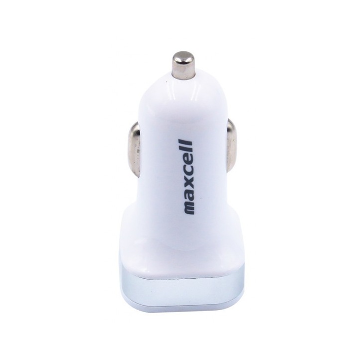 Incarcator Auto Dual Maxcell Smart Silver