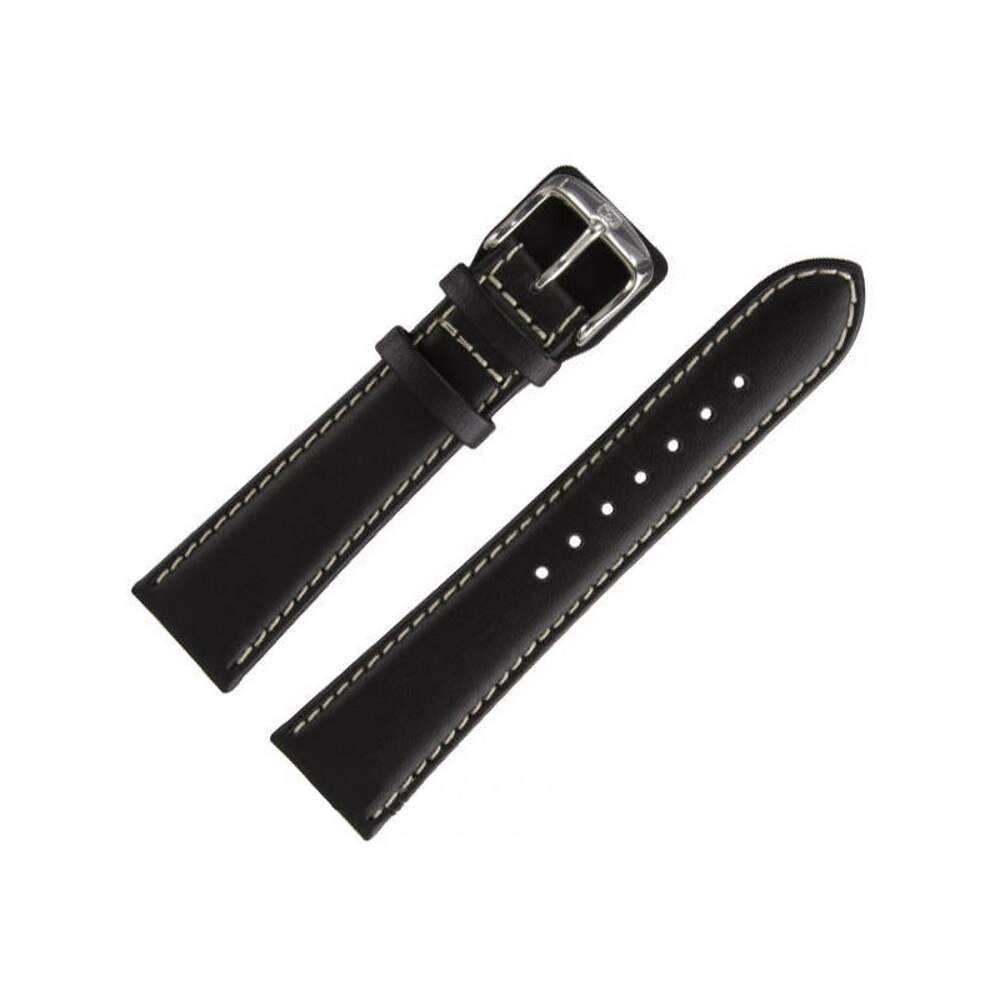 Curea de ceas Di-Modell Denver 1260-01202, 20 mm, Negru, catarama argintie