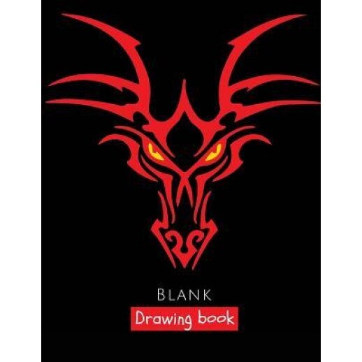 Blank Drawing Book Dragon Sketchbook 150 Pages, Extra LargeMade with