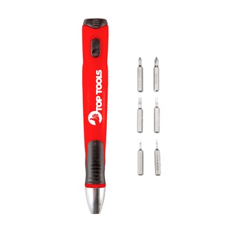 Set biti surubelnita si maner 7 buc, TOP TOOLS 39D197 Set biti surubelnita si maner 7 buc, TOP TOOLS 39D197
