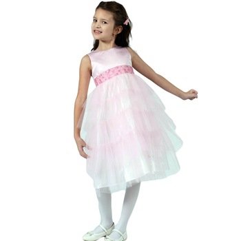 Rochie copii eleganta 7 Art din voal roz, varsta 11ani Rochie copii eleganta 7 Art din voal roz, varsta 11ani