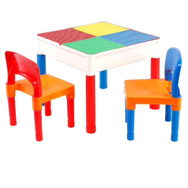 Mappy Tanuló asztal + 2 szék, Többszínű
