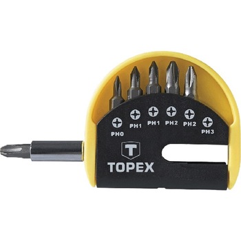 Capete de surubelnita cu suport, set de 7 piese, TOPEX 39D350 Capete de surubelnita cu suport, set de 7 piese, TOPEX 39D350