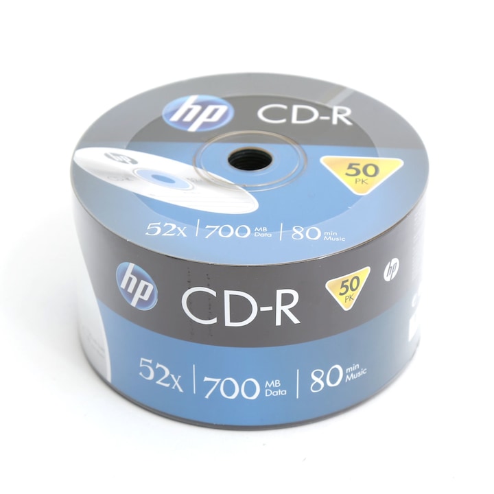 HP HPCD50S CD-R, 700 MB, 80 perc, 52X, 50 darabos készlet