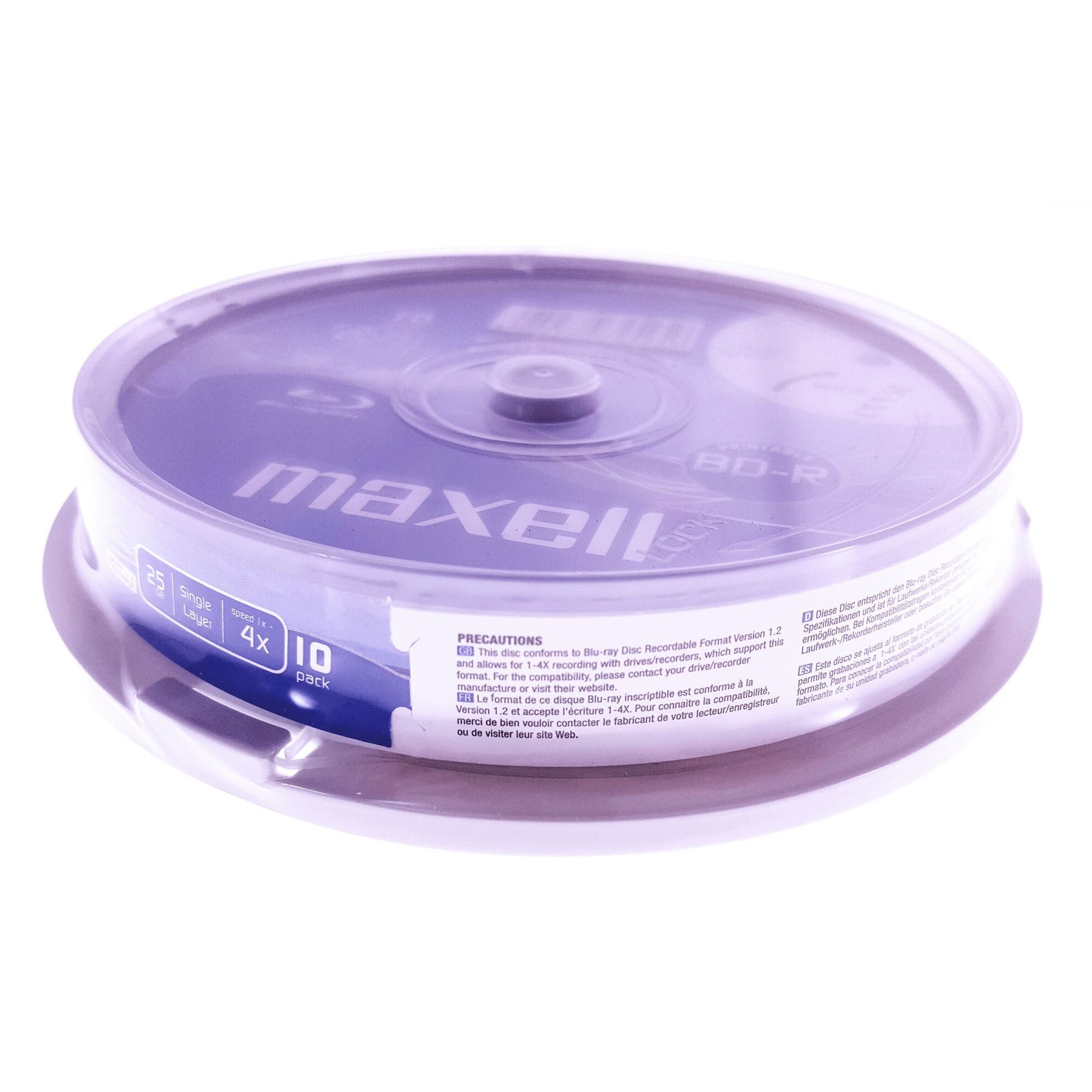 BD-R Maxell 25Gb SL 6X Printabil , Cake Box , 10 buc-276072.00.TW