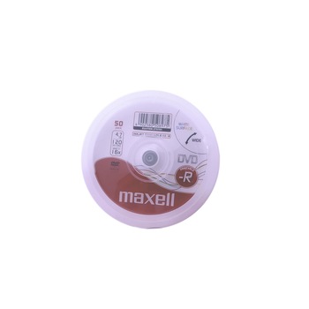 DVD-R, 4.7Gb, 16X ,Printabile, Maxell, Cake Box , 50 buc -275701.40.TW DVD-R, 4.7Gb, 16X ,Printabile, Maxell, Cake Box , 50 buc -275701.40.TW