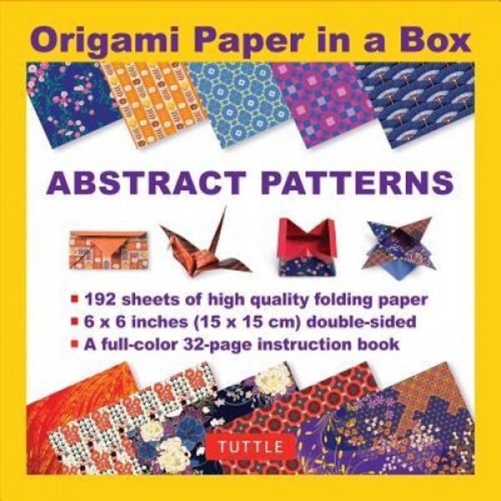 Origami Paper in a Box - Abstract Patterns: 192 Sheets of 6 X 6" Folding Paper & 32-Page Book (Tuttle Origami Paper), Tuttle Publishing (Editor)