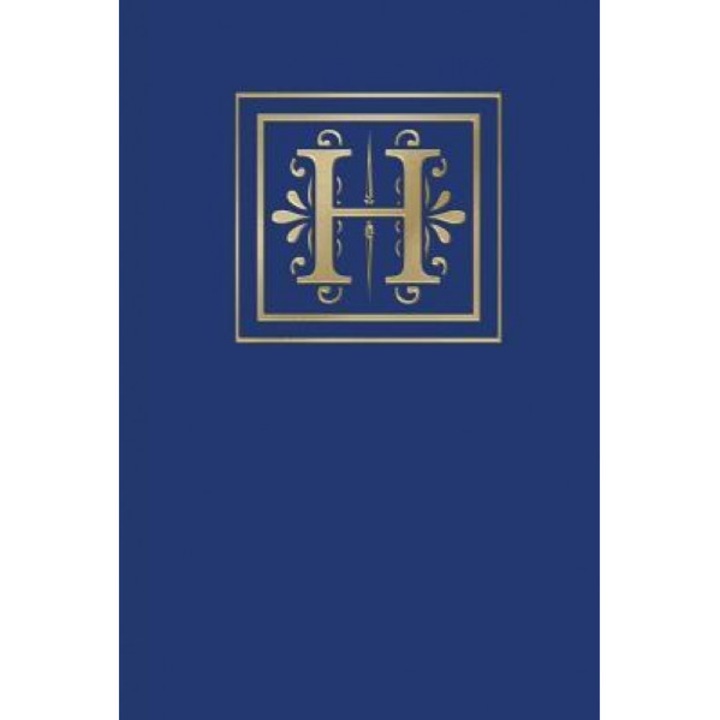 H: Ruled Journal, 160 Pages, 6x9 Inch (15.24 X 22.86 CM) Soft Cover/ Paperback. Blue Background and Gold Monogram Letter, Studio Beeker (Author)