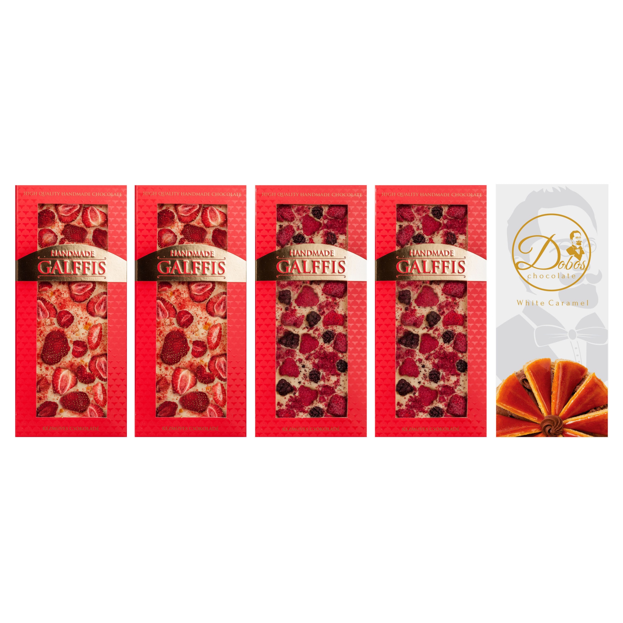 Pachet cadou 4+1 Ciocolata alba Galffis 500gr