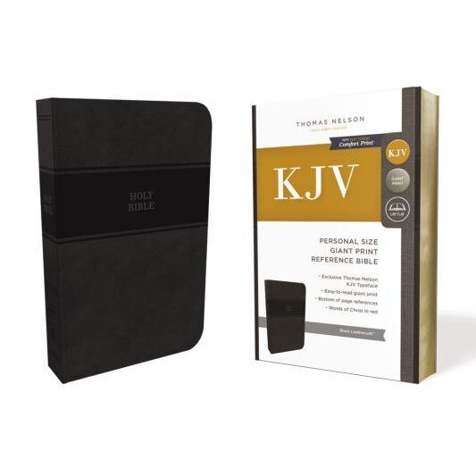 KJV, Reference Bible, Personal Size Giant Print, Imitation Leather, Black, Red Letter Edition, Thomas Nelson (Author)
