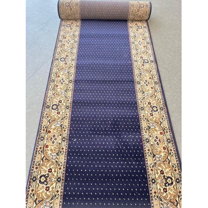 Traversa Covor Lotos 588 Bleumarin Latime 100 cm Diverse Lungimi 1800 gr/mp